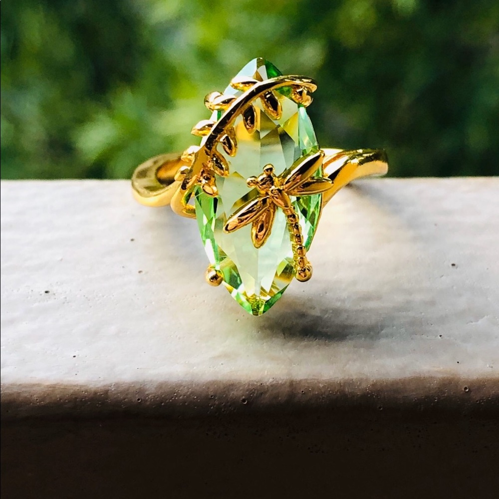 NEW Oval Emerald 925 Sterling Silver Ring - Picture 4 of 5